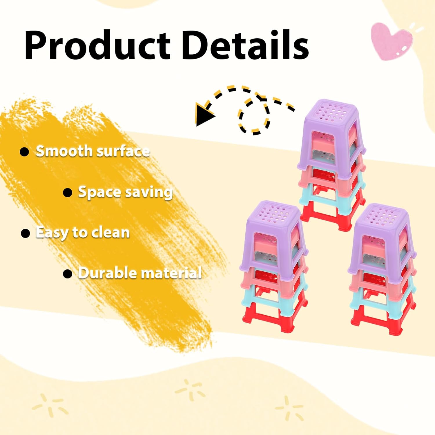 12 Pcs Canvas Stands For Mini Canvas Feet Risers - Fluid & Acrylic Pouring Paint Supplies - Solid Color Plastic Paint Pouring Tools