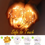 24Pack Fairy Lights,Battery Operated String Light,6.6Ft 20 Led Mason Jar Lights,Waterproof Silver Wire Firefly Light,Min