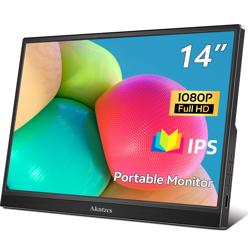 Portable Monitor, 14 Inch Fhd 1080P Usb-C Laptop Monitor Hdmi Computer Display