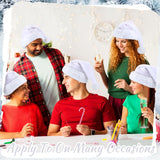 20 Pcs Santa Hats Bulk Plush Christmas Hats For Adults Women Men Holiday Party Costume(White)