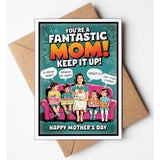 - Funny Mothers Day Card From Us, (Handmade In Usa), Funny Mothers Day Cards For Mom From Kids, Boutique Style, Retro Mid-Century Design, Premium Cardstock 5X7, Personalize (Blank Inside)