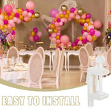 2Pcs Suite Party Table Clip Christmas Plastic Small Party Supplies Desk Clamp Base Dining Table Wreath Christmas Balloon Arch, Detachable Balloon Arch Holder With Adjustable Support, White