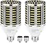 LED Corn Light Bulb 2 Pack 80W 10500LM Commercial Grade 5000K Daylight E26 E39 Warehouse Garage Lighting