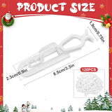 120 Pcs Christmas Light Clips, Waterproof Gutter Hooks For Outside String C7, C9 And Mini Lights, All In One Roof Hangers For Christmas Gutters, Shingles, Fence