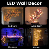 Led Tree Branch Lights For Wall 5.91 Ft 96Leds Cherry Blossom Lights With Remote And 8 Lighting Modes Cherry Blossom Gar
