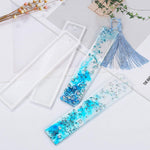 20 Pack Rectangle Silicone Bookmark Mold, Diy Bookmark Mould Making Epoxy Resin Jewelry Diy Craft Transparent Resin Mould Student Gift, 5.5 Inch