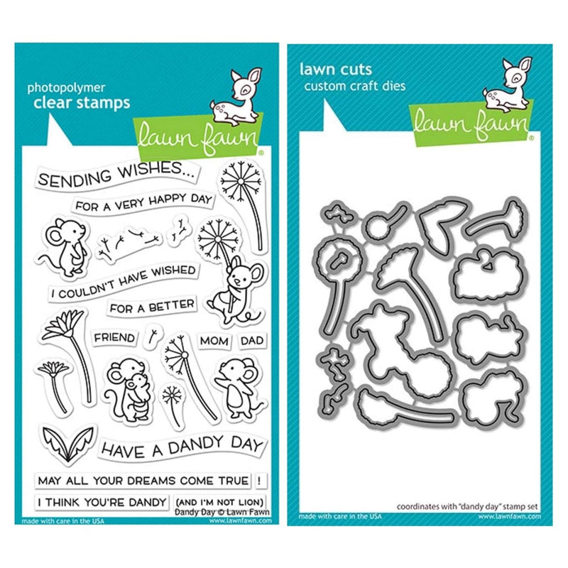 Dandy Day 4”X6” Clear Stamp Set And Coordinating Custom Craft Die Set (Lf2217,