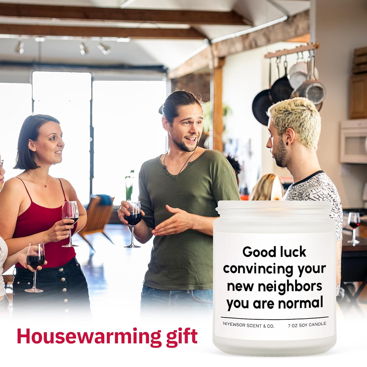 House Warming Gifts, New House/Home Candle, Funny Housewarming Gift For Friends, New Homeowner Gifts, First Apartment Essentials, Moving Away Gift, Handmade, 7Oz