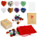 24 Pack Valentines Day Gem Gifts For Kids,Gem Valentine Cards With Heart,Kids Valentines Day Cards For School,Valentine Gift Exchange Card For Boys Girls Classroom School Party Favor