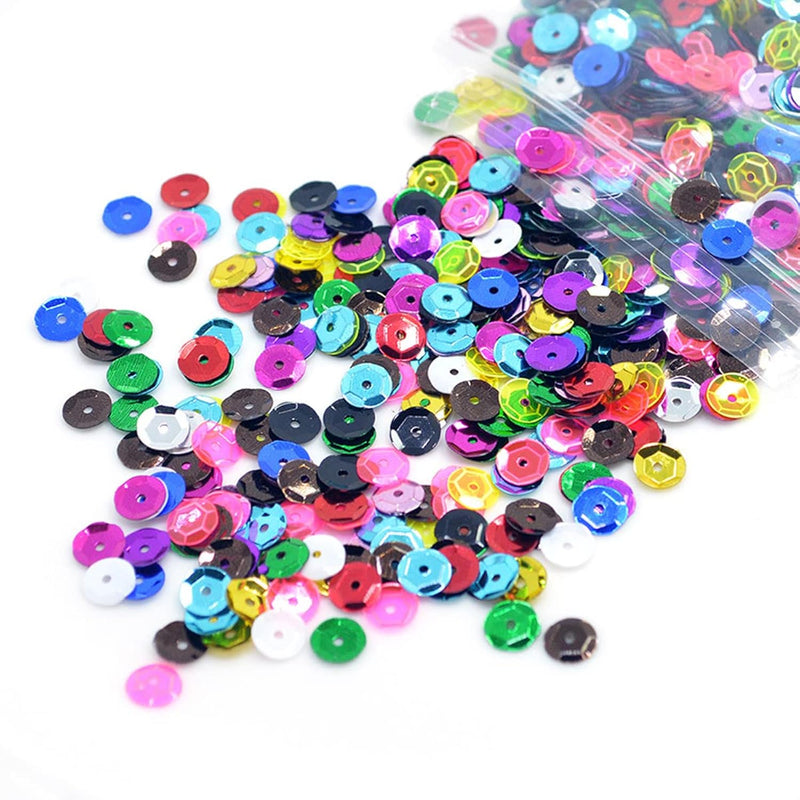 12000Pcs Round Loose Sequins Round Cup Sequins Mixed Colors Embroidery Sequins