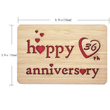 Wooden 36Th Anniversary Card,Handmade Wedding Anniversary Greeting Cards,36Th Anniversary Card For Her,Him,Husband,Wife