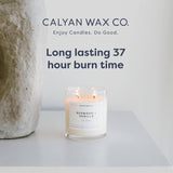 Mahogany & Cashmere 2 Wick Scented Candle - 37 Hour Burn - Luxury Non Toxic Soy Wax Candles - Long Lasting Large Glass Jar Candle For Home - 8.8Oz