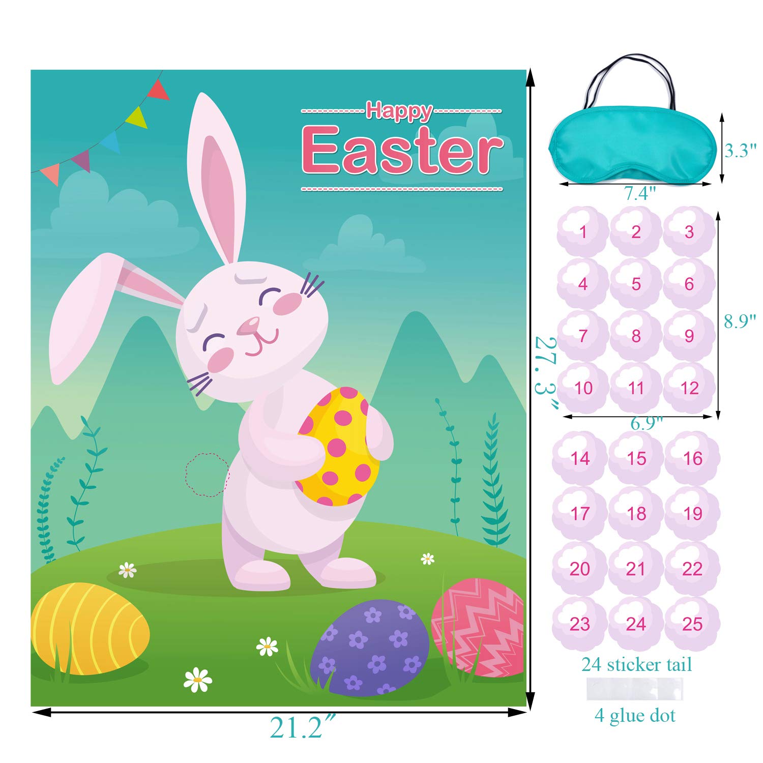 Easter Games Pin The Tail On The Bunny Easter Party Games Easter Activities For Toddlers Easter Party Decorations Favors For Kids Adults