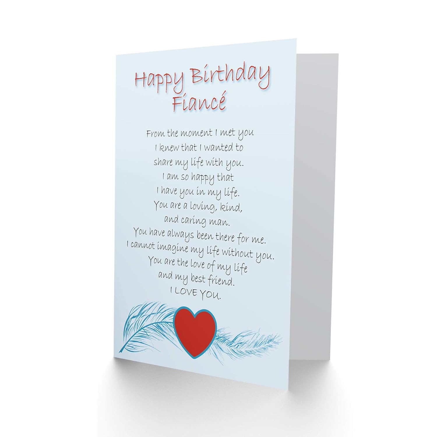 Birthday Fiance Love Poem New Art Greetings Gift Card
