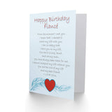 Birthday Fiance Love Poem New Art Greetings Gift Card