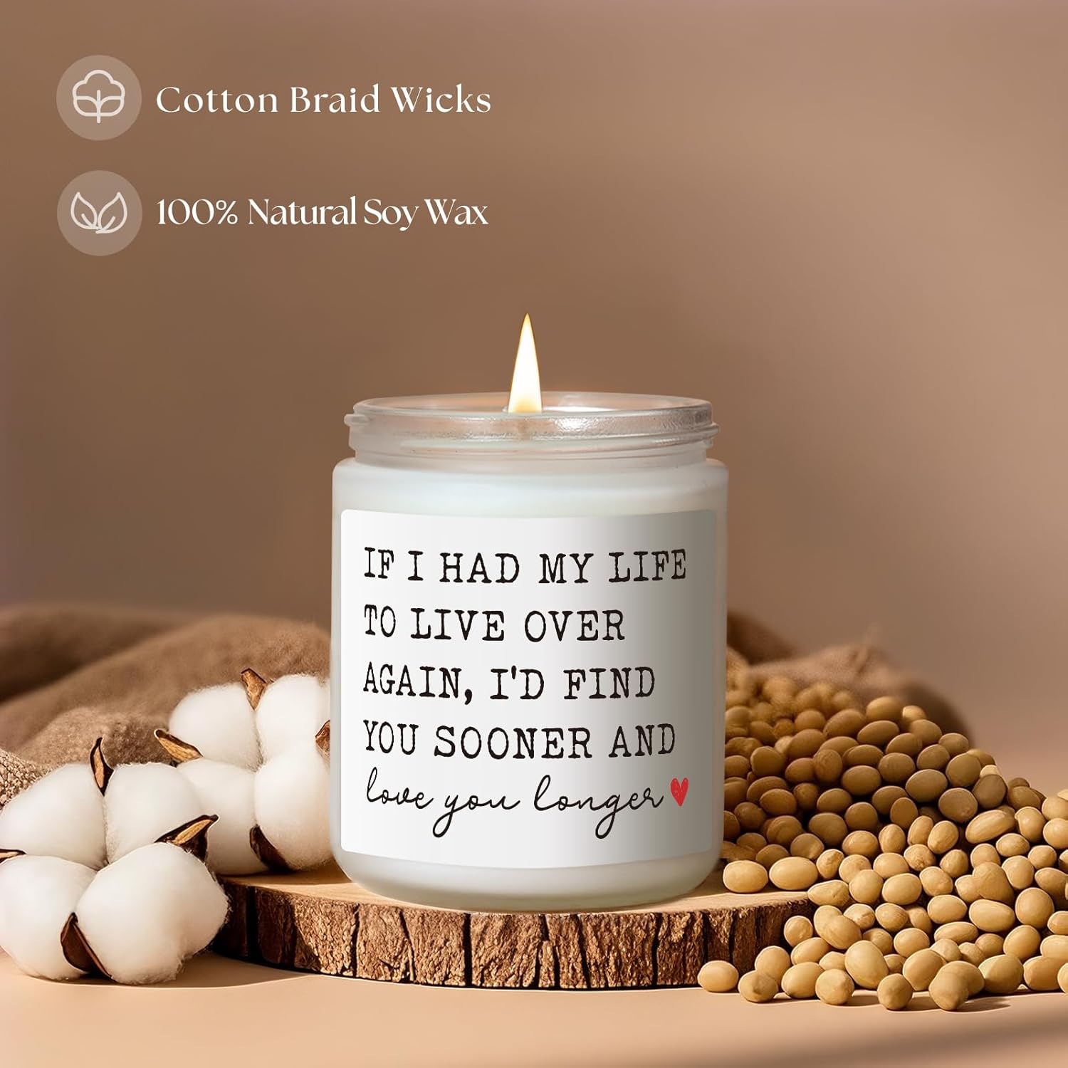 Valentines Day Gifts For Her Him, Romantic Gift For Girlfriend - Vanilla Scented Candle, Anniversary Wedding Presents, Birthday Gift For Girlfriend Boyfriend, Valentines Gifts For Wife Husband Couples