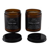 2 Pack Candles, Scented Jar Candle, Gifts For Women And Men, Natural Soy Wax, Long Lasting, Stress Relief, Gifts For Birthday, Valentine, Thanksgiving, Leather/Vintage/Vanilla/Sugar