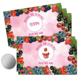 50 Psc Berry Scratch Off Game Cards, Sweet Berry Pink Scratch Cards For Birthday Baby Shower Party, Blueberry Strawberry Party Supplies, Lottery Prize Raffle Tickets