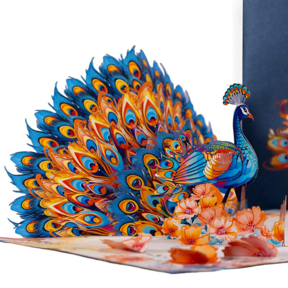 Colorful Peacock Greeting Card, Creative Peacock 3D Pop Up Card For Birthday, Congratulations Wedding, Mother Day, Thank You Cards.
