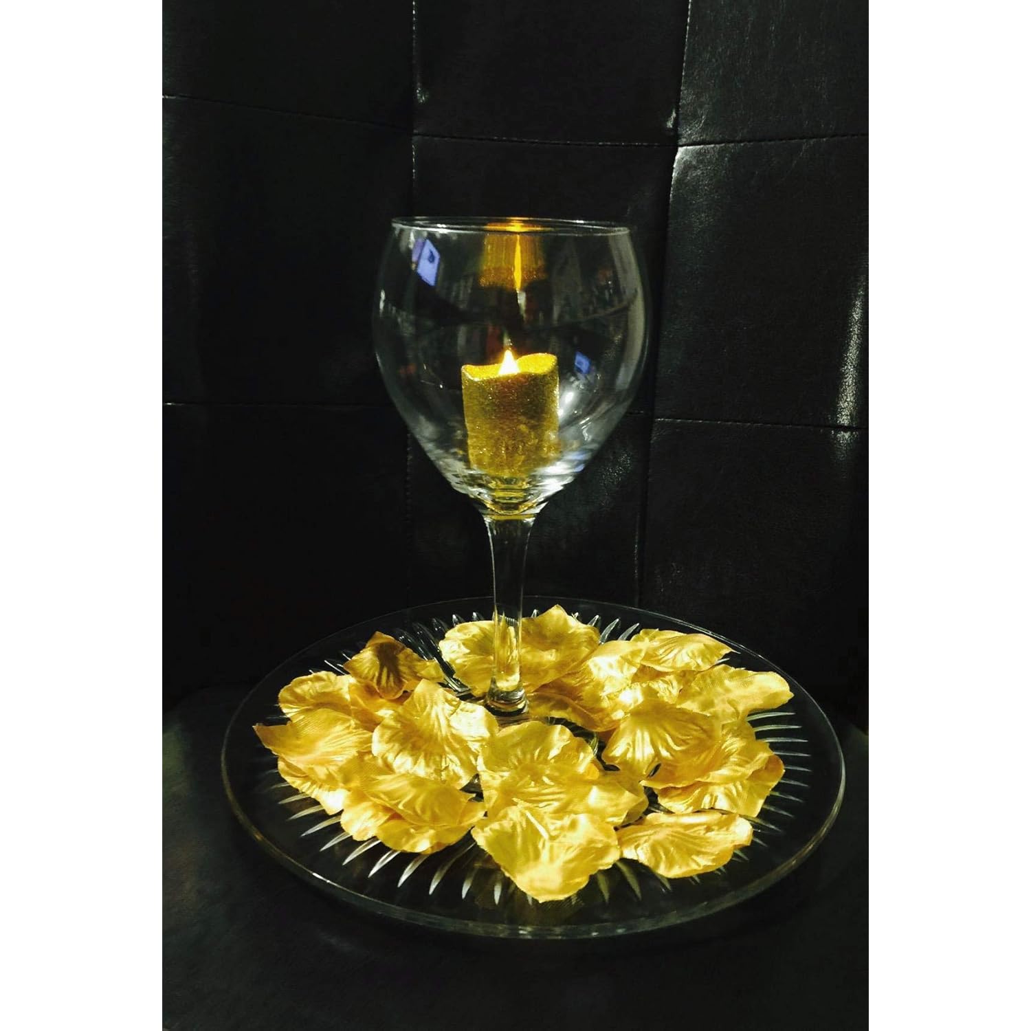 Silk Petals, Artificial Rose Flower Petal Vase Home Decor Wedding Bridal Birthday Diy Decoration Garden Party Ceremony Wholesale - Gold 1000 Pcs