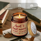 Funny Candle Gifts For Aunt, Aunt'S Last Nerve, Cool Auntie Birthday Candles Gift Ideas For Auntie From Niece Or Nephew, Lavender & Vanilla Candles Gift Ideas For Aunty Birthday Christmas-38