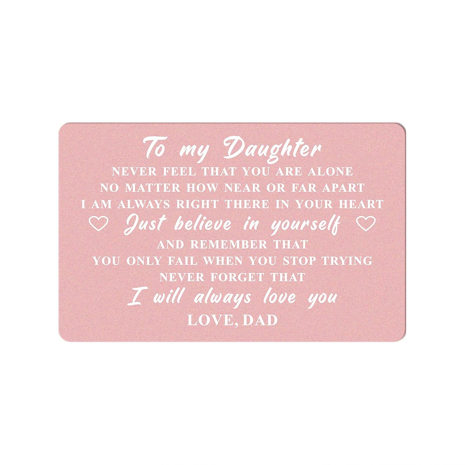 To My Daughter Gifts Wallet & Card From Dad, I Love You Daughter - Wedding Day, Valentine'S Day & Birthday