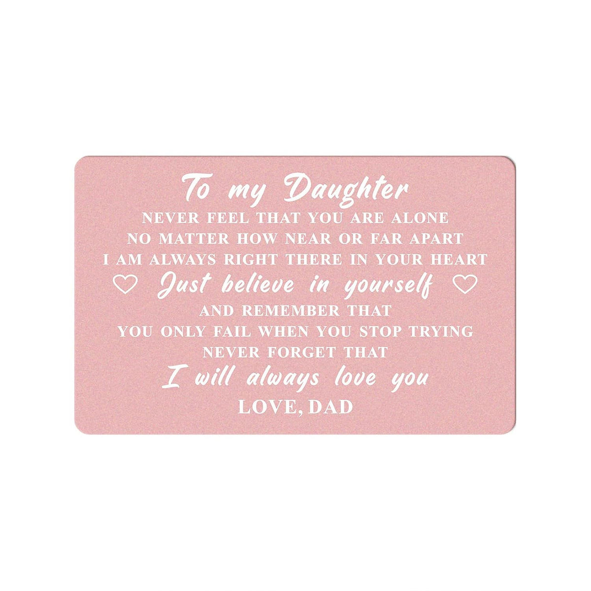 To My Daughter Gifts Wallet & Card From Dad, I Love You Daughter - Wedding Day, Valentine'S Day & Birthday