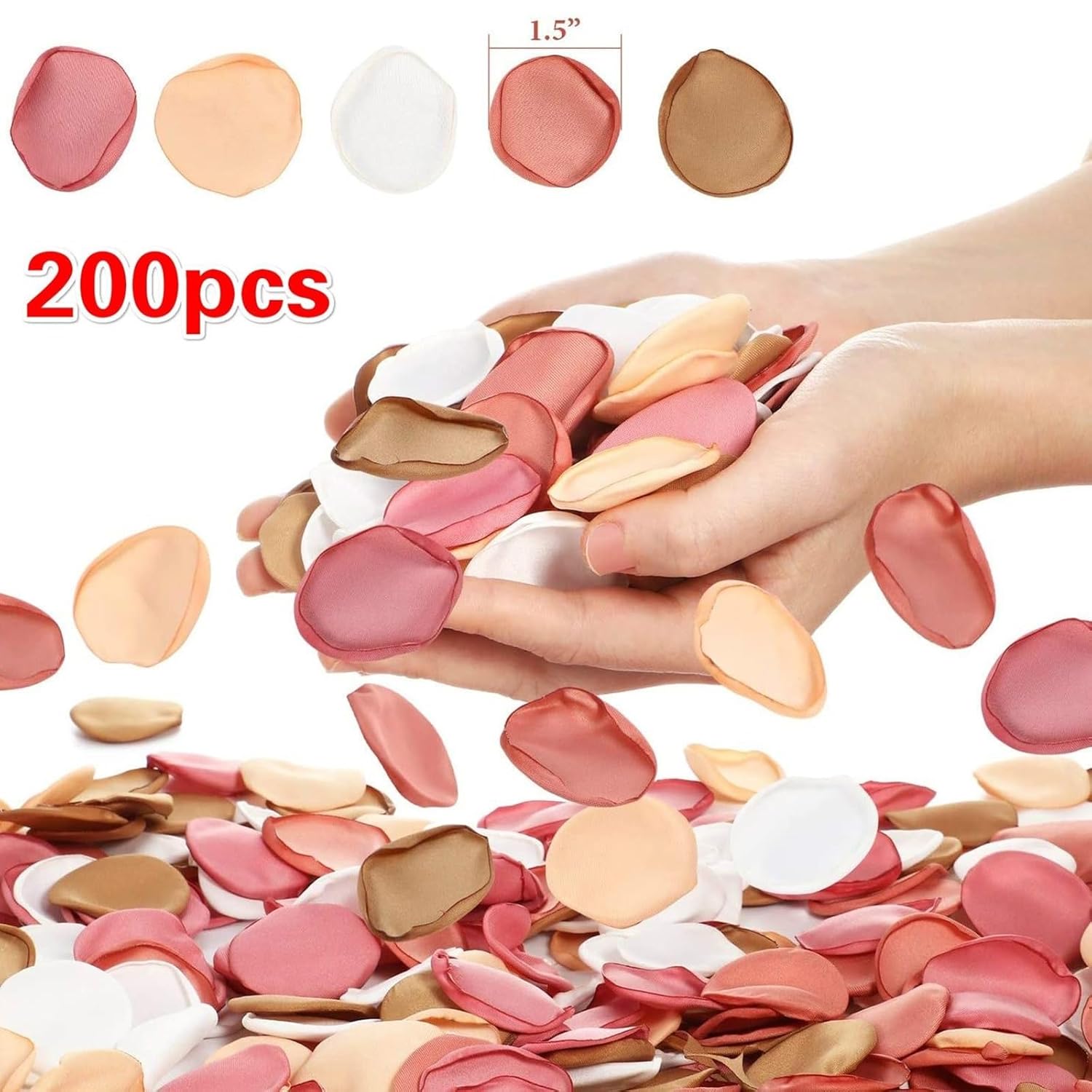 200Pcs Artificial Flower Petals Silk Rose Flower Petals For Valentine'S Day,Flower Petals To Throw At Wedding, Flower Girl, Dinner Table Centerpieces(Black)