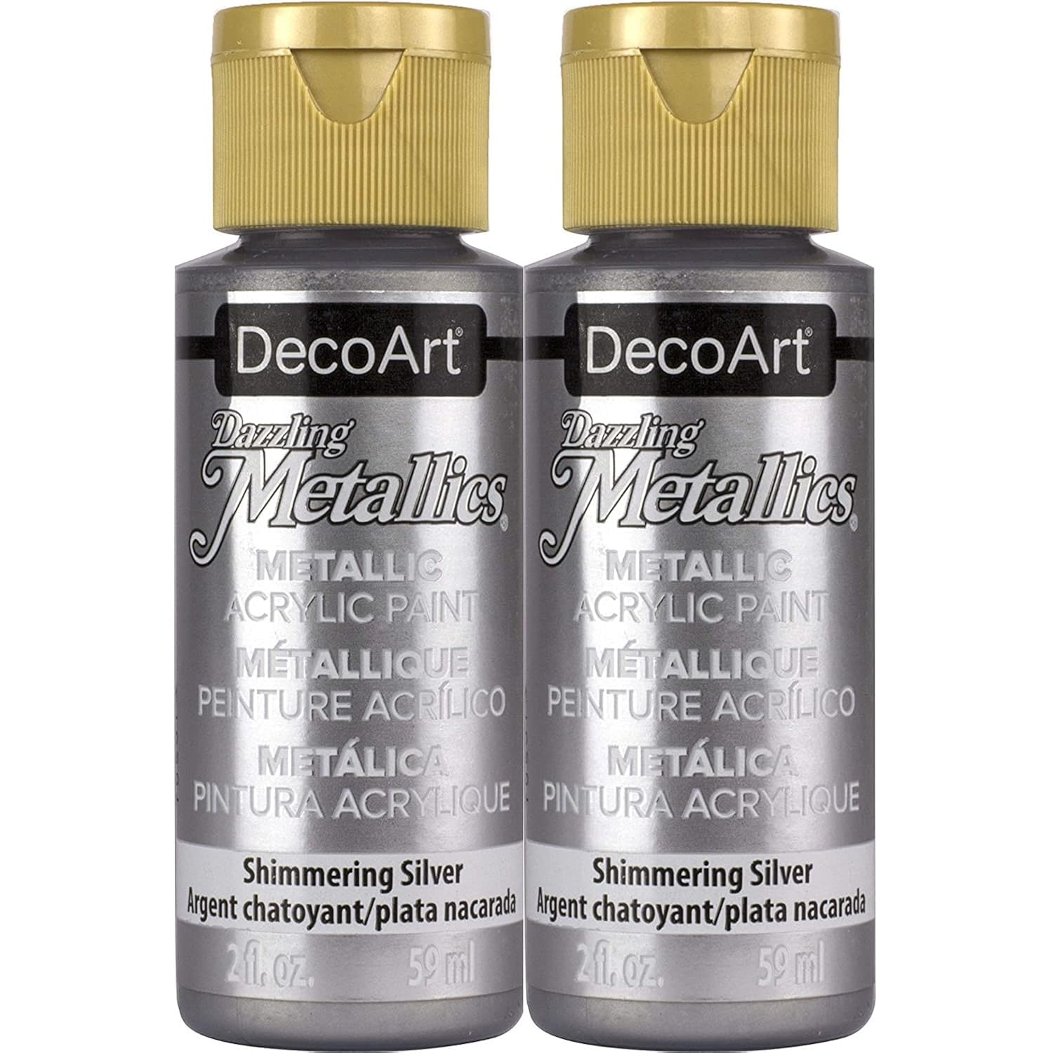 Dazzling Metallics Acrylic Paint 2oz-Shimmer Silver