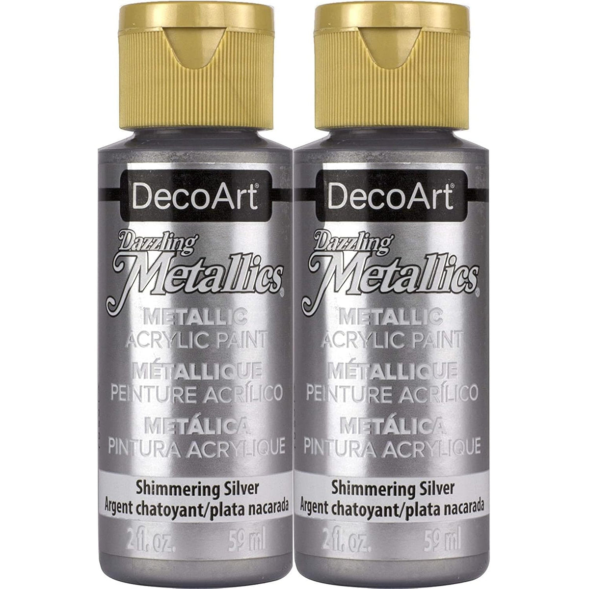 Dazzling Metallics Acrylic Paint 2oz-Shimmer Silver