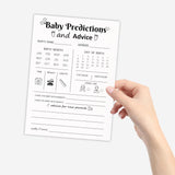 Baby Predictions And Advice Cards, Baby Predictions For Baby Shower, Gender Reveal Games For Boy Or Girl, Wishes For Parents-To-Be, 50 Cards