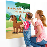 Pin The Tail On The Horse Game With 36 Tail Stickers For Cowboy Party Favor Toys Boys And Girls Birthday Party Decorations Horse Party Games For Kids…