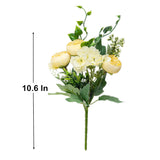 4 Pcs Artificial Peony Bouquet Short Stem For Diy Wedding Decoration Bridal Bouquet Home Decorations(Yellow 4-Pcs)
