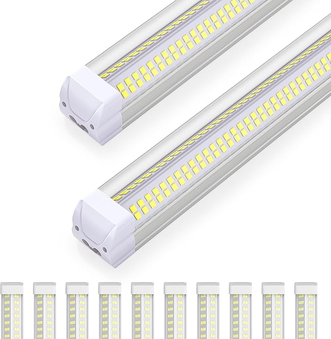 8FT 120W LED Shop Light 6000K 6500K High Efficiency Fixture for Garage Warehouse Workshop Office
