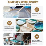 Leeya Epoxy Resin Crystal Clear Epoxy Resin Kit 1 Gallon, No Yellowing No Bubble Self Leveling Resin Epoxica Easy Mix 1:1, Table Top Epoxy Resin, Coating Casting, Painting, Art Crafts, Jewelry Making