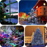 Multi-Colored Battery Operated Christmas Lights, 34.1Ft 100 Led Waterproof String Christmas Tree Lights With 8 Modes, Xm