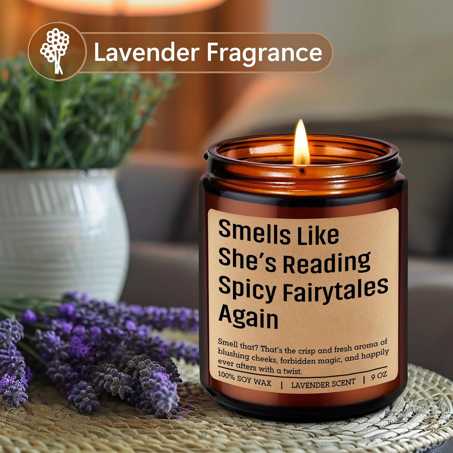 Scented Candle, Spicy Book Lover Gifts For Women - Funny Gifts For Fantasy & Romantasy Book Lovers, Dark Romance Reader - Bookish Valentines Day, Birthday, Reading Decor For Friend, Girl, Sister