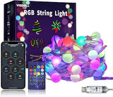 Smart RGB Christmas String Lights 16.4Ft 33LED Music Sync Party Decor