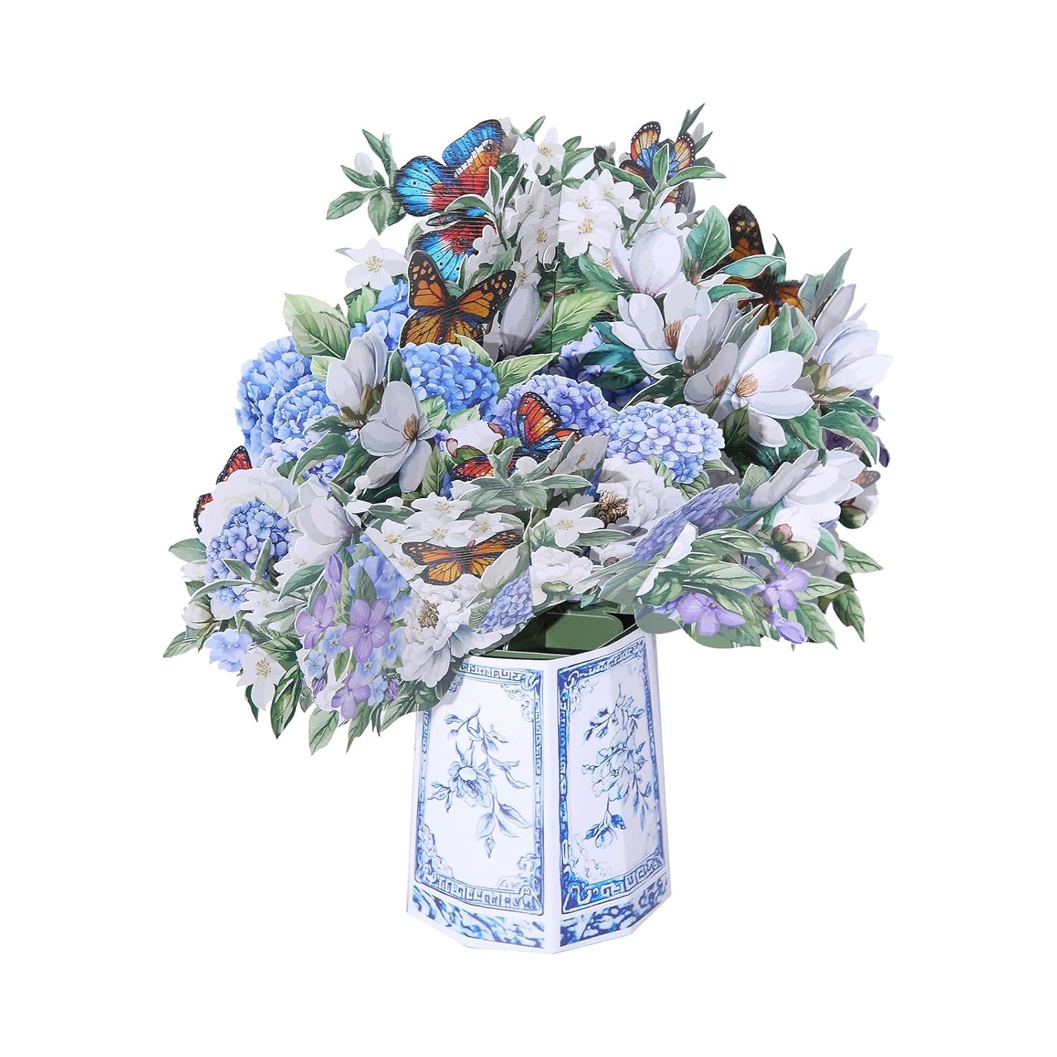 Greeting Card Pop Up, 11 Inch Life Sized Forever Flower Bouquet 3D Pop Up Birthday Gifts For Women Wife Mom Daughter Sister Aunt Grandmother, Anniversary Card, With Blank Notecard & Envelope