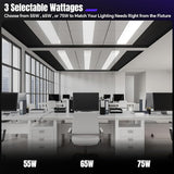 4 Pack 4FT LED Wraparound Light Fixture 75W 8250LM Selectable White Light