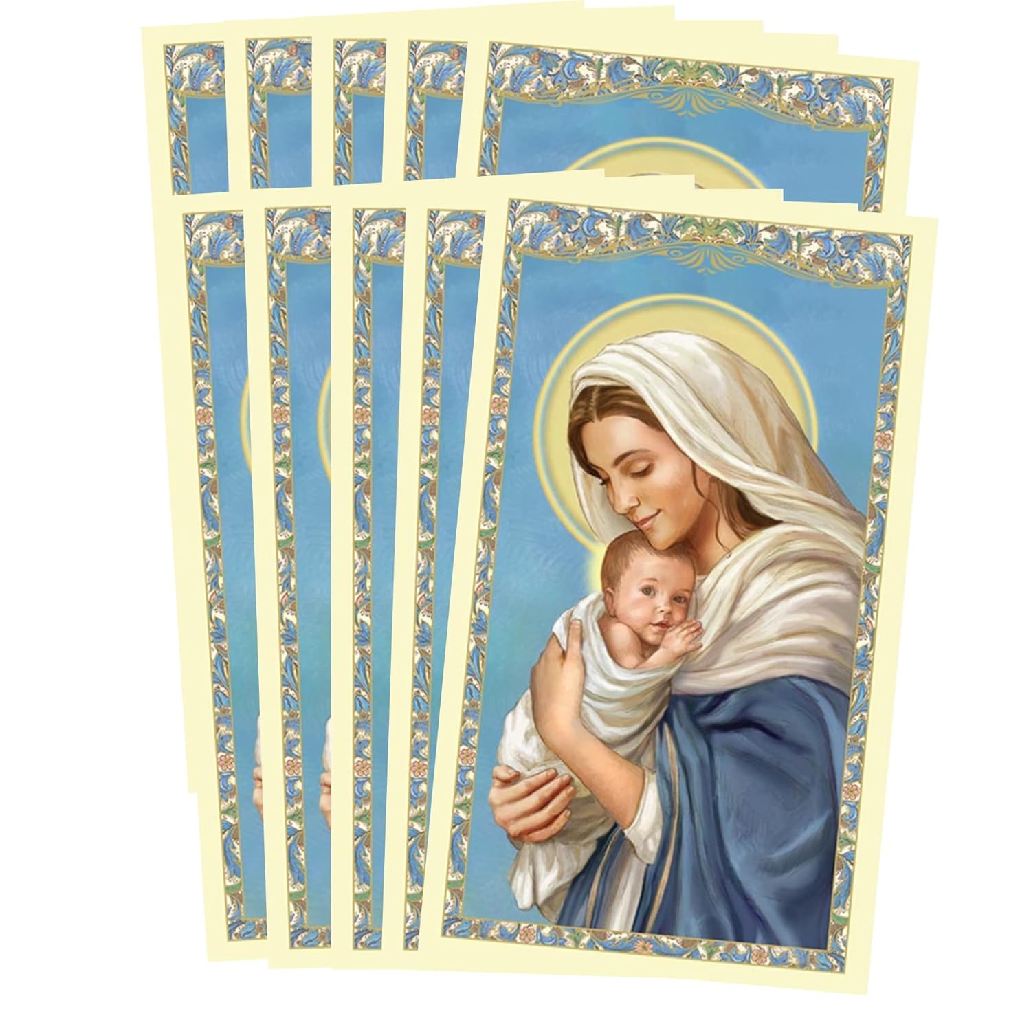Mary, My Spiritual Mother Holy Prayer Cards, Religious Mother'S Ideas For Catholic Women, Pack Of 10, 4.125 Inches