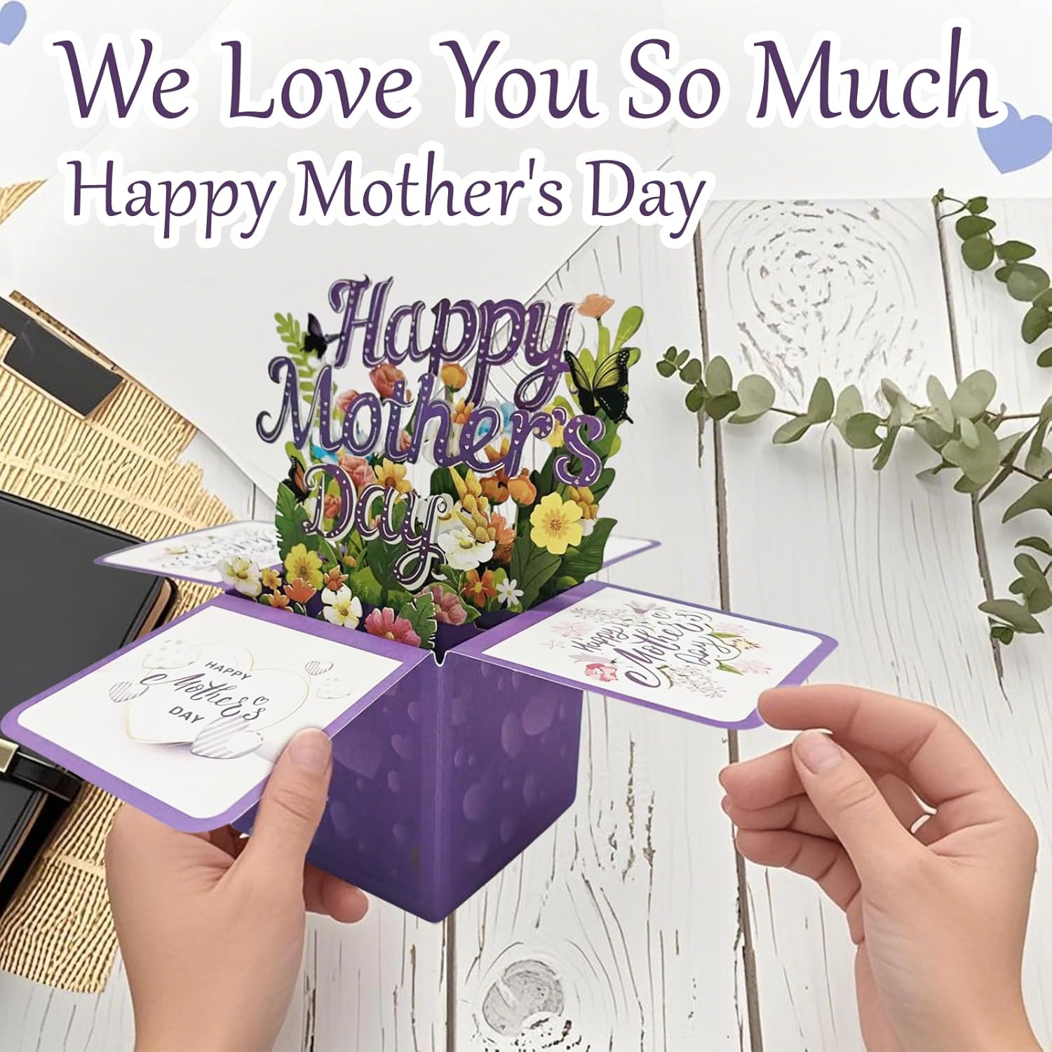 Mother'S Day 3D Pop-Up Card, Happy Mother'S Day 3D Flower Pop-Up Card, Card With Envelope, Holiday Gift For Mothers