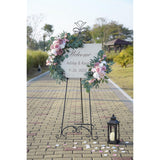 Small Wedding Arch Flowers (Pack Of 2), Artificial Dusty Rose Flowers For Wedding Welcome Signs Decorations And Arch Flower For Wedding Ceremony Reception (Dusty Rose & Blush)