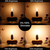 6 Pack E12 G16.5 LED Globe Bulbs 6W 60W Equivalent Dimmable 2700K Warm White 600 Lumens