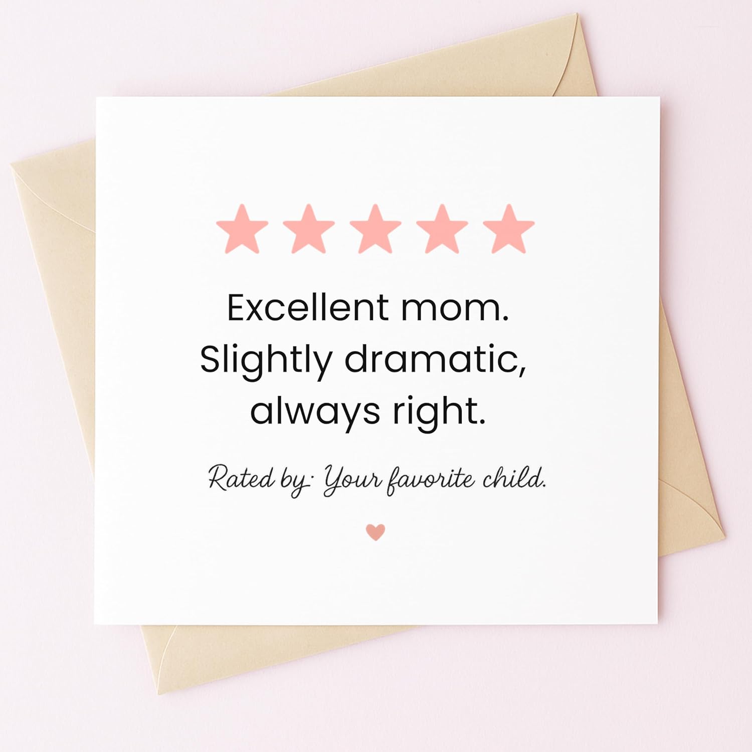 -Funny Family Birthday Cards "Excellent" Personality Series - Humorous Greeting Cards For Aunt Uncle Mom Dad Sister | Premium 300Gsm Cardstock 5.7X5.7 Inch Square | With Envelope | Perfect For Family Appreciation (Mom)