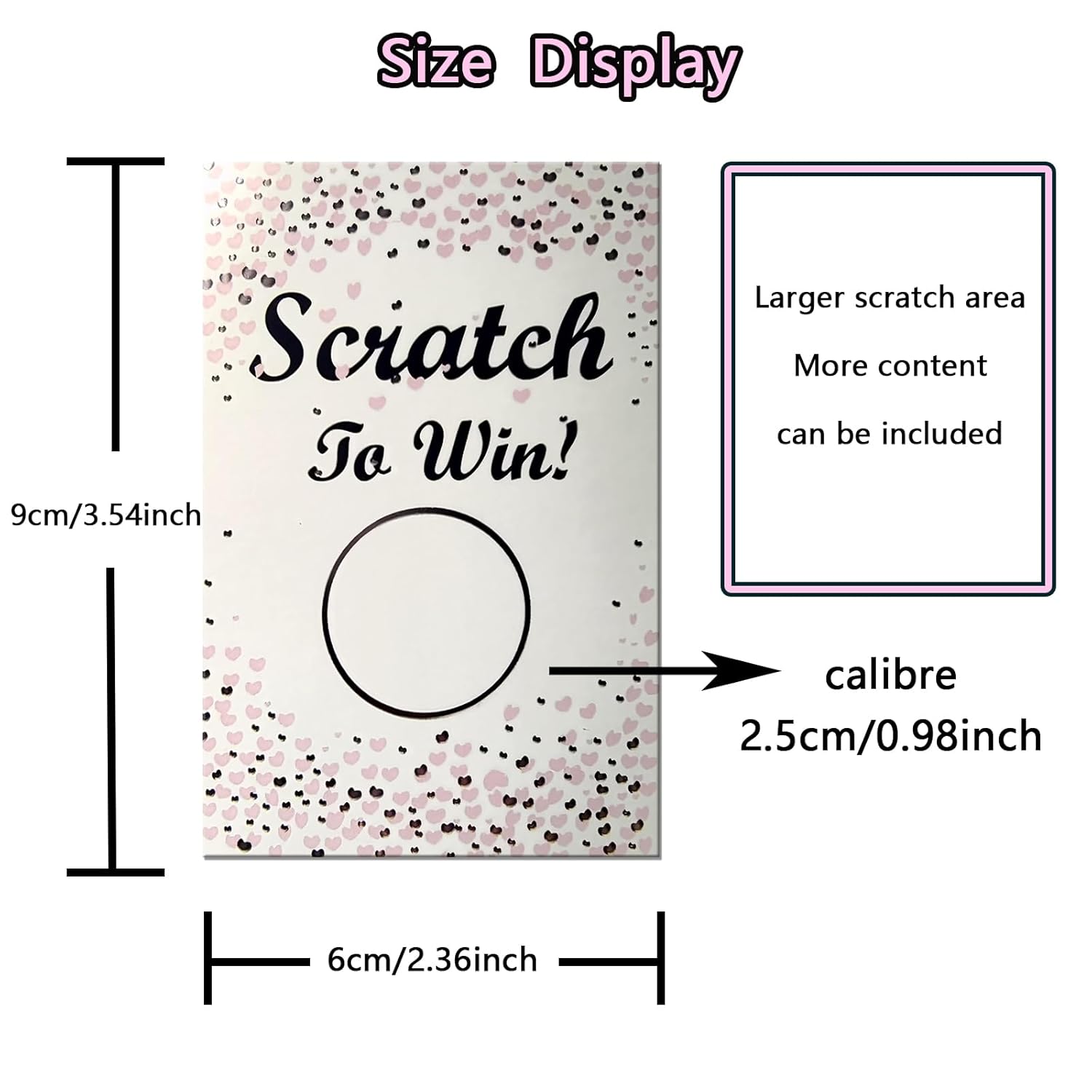 120 Pieces Scratch Off Cards For Small Business Freebies Supplies, Blank Gift Cards For Valentines, Holiday, Wedding, Date Night, Birthday, Party Supply (Rose Pink)