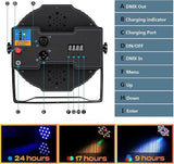 8 Pack RGB 36 LED Battery Powered DJ Uplights 36W Sound Activated Remote Control