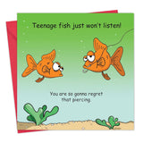 Funny Card Fish - Funny Card Birthday – Blank Card - Humorous Birthday Cards - Funny Birthday Card Women – Funny Birthday Card Men – Funny Card Teenager – Mothers Day Card – Fathers Day Card
