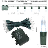 Battery Operated String Lights, 50 Led 18Ft Christmas Lights Mini Lights With Timer & 8 Modes, For Christmas Tree Wreath
