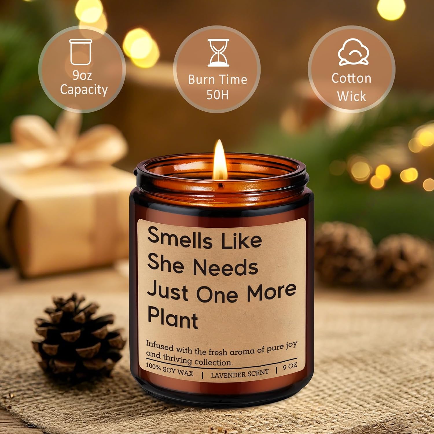 Candle, Plant Lover Gifts For Women Lady Mom, Unique Gardening Gifts For Gardeners, Plants Lovers Themed Stuff, Cool Funny Valentines Day, Mothers, Birthday Planting Idea For Woman Friend Her